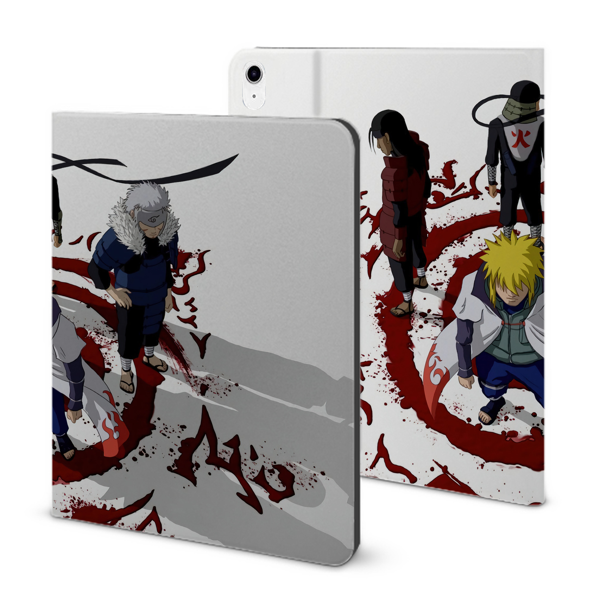 （画像用） NARUTO -ナルト- NARUTO -ナルト- 疾風伝 IPad ケース ブック型 PUレザー TPU 耐衝撃 軽量 薄型 ペン収納なし 全面保護 IPad 各モデル対応